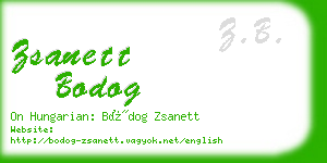 zsanett bodog business card